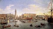 WITTEL, Caspar Andriaans van The Molo Seen from the Bacino di San Marco oil on canvas
